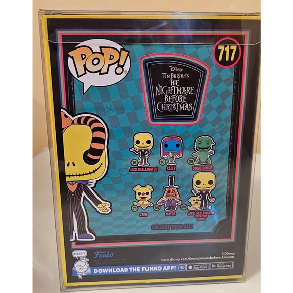 Funko Pop Jack Skellington #717 - Black Light Hot Topic EXCLUSIVE - Picture 2 of 4